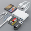 Picture of 4 in 2 SD Card Reader for iPhone/iPad, [MFi Certified] USB C/Lightning to SD Card Adapter with SD TF Type-C USB 4 Slots, Camera Card Viewer Memory Card Reader for iPhone/iPad/Android/Plug and Play