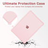 Picture of MOSISO Compatible with MacBook Air 13 inch Case 2022, 2021, 2020-2018 A2337 M1 A2179 A1932, Heavy Duty Shockproof Plastic Hard Case with Fold Kickstand&Keyboard Skin&Screen Film&Type C, Pink