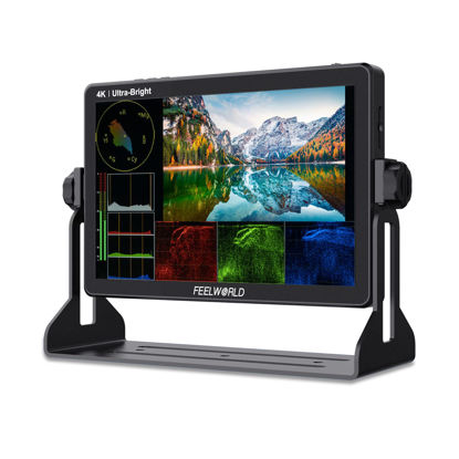 Picture of FEELWORLD LUT11S 10.1 Inch 2000nit Ultra Bright Camera Field DSLR Monitor with Touchscreen Waveform LUT F970 Install and Power Kit HDMI SDI Input Output
