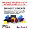 Picture of Rackstuds 4C Rack Mount Solution II - Rack Screws for Server Rack Rails 19" Square Punched Vertical Rails, Perfect Cage Nut Replacement, Rack Nuts, Rack Studs Rack Mount Screws - 4 of Each Size/Color