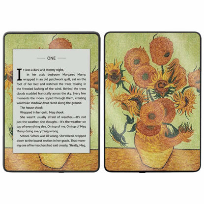 Picture of MightySkins Glossy Glitter Skin for Kindle Paperwhite 2018 Waterproof Model - Van Gogh Sunflowers | Protective, Durable High-Gloss Glitter Finish | Easy to Apply and Change Style | Made in The USA