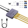Picture of Gigabit Ethernet Splitter 1 to 4 - Network Splitter with USB Power Cable, RJ45 Internet Splitter Adapter 1000Mbps High Speed for Cat 5/5e/6/7/8 Cable [4 Devices Networked Simultaneously] (ES-1X4)