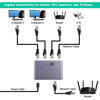 Picture of Gigabit Ethernet Splitter 1 to 4 - Network Splitter with USB Power Cable, RJ45 Internet Splitter Adapter 1000Mbps High Speed for Cat 5/5e/6/7/8 Cable [4 Devices Networked Simultaneously] (ES-1X4)