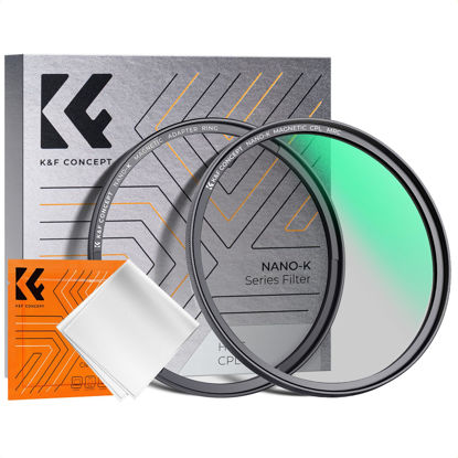 Picture of K&F Concept 82mm Magnetic Circular Polarizer Lens Filter with Cleaning Cloth Optical Glass Ultra Slim Polarizing CPL Lens Filter with 18 Multi-Layer Coatings (K-Series)