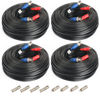 Picture of SHD 4Pack 100Feet BNC Vedio Power Cable Camera Video BNC Cable Wire Cord for Surveillance CCTV Security System with Connectors(BNC Female and BNC to RCA)