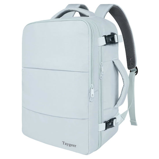 Picture of Taygeer Carry On Backpack, 40l Travel Backpack for Women Airline Approved, Cute Underseat Personal Item Travel Bag With Shoe Compartment, Casual Daypack Gifts for Friend Hiking Outdoor Weekend,Blue