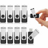 Picture of KEXIN 10 Pack 64GB Flash Drive USB Flash Drive Thumb Drive Memory Stick USB Drive Swivel Drive Jump Drive Black (64 GB, 10 Pack)
