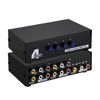 Picture of 4-Port AV Switch RCA Audio Video Switcher Selector 4 in 1 Out for DVD TV Box STB Game Consoles