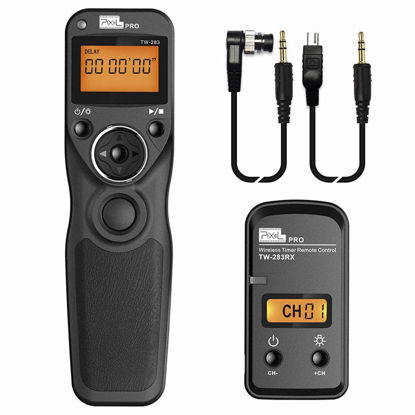 Picture of Remote Shutter Release for Nikon, Wireless Shutter Release Timer Remote Control Pixel TW-283 DC0/DC2 for Nikon D5200 D5300 D7100 D850 D800 D750 D610