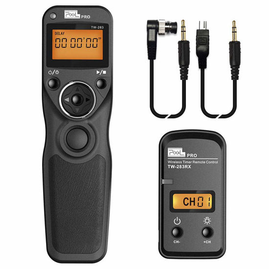 Picture of Remote Shutter Release for Nikon, Wireless Shutter Release Timer Remote Control Pixel TW-283 DC0/DC2 for Nikon D5200 D5300 D7100 D850 D800 D750 D610