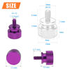 Picture of HELIFOUNER 20 Pieces 6-32 Thread, Purple Color Anodized Aluminum Computer Case Thumbscrews, Thumb Screws for Computer Case/Cover/Power Supply/Hard Drives