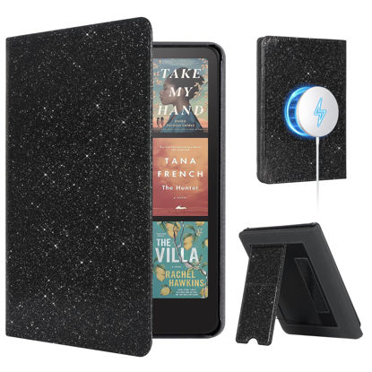 Picture of CoBak Stand Case for 7" Kindle Paperwhite 12th Gen 2024 and Kindle Colorsoft with Hand Strap - Compatible with iPhone MagSafe, for Samsung/Belkin/Anker Wireless Charging Pads, Durable, Auto Sleep Wake