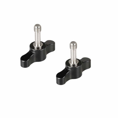 Picture of CAMVATE M6 ×18 Thumbscrew Assembly Knob Black (2 Pieces) - 2157