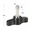 Picture of CAMVATE M6 ×18 Thumbscrew Assembly Knob Black (2 Pieces) - 2157