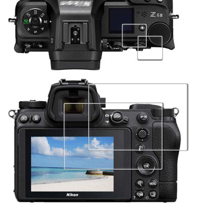 Picture of iDaPro Screen Protector for Nikon Z 6III Z6 III+ Top Screen [2+2 Pack] Tempered Glass Easy Installation