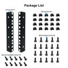 Picture of FMUSER 4U Rack Rails with M6 Rack Mount Screws and Cage Nuts Set for DIY Server and Studio Racks