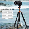 Picture of K&F Concept 78 inch/198cm Camera Tripod,3 Sections Central Axis Travel Tripod with 32mm Metal Ball Head Load Capacity 26.4 lbs/12KG for DSLR Cameras Indoor Outdoor Use