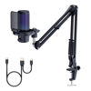 Picture of FEELWORLD VM1 Gaming PC USB Microphone Condenser Mic with Noise Cancellation Mute RGB Light, Computer Accessories for Gamer YouTube Twitch Podcast Streaming Recording Online Chat PS4 PS5