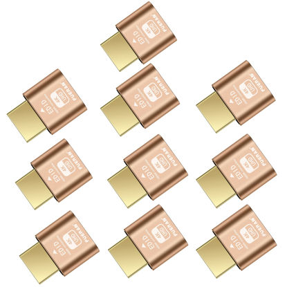 Picture of FUERAN 4K HDMI Dummy Plug, Virtual Monitor Emulator, Headless Display Adapter, EDID Emulator, Supports 4096x2160@60Hz, 3840x2160@60Hz, 2560x1440@60Hz for Windows, Mac, Linux - Plug & Play（4K-10P）