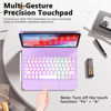 Picture of FUWANG Touch Keyboard Case for iPad 10th Generation 10.9 inch 2022, 360° Rotatable for iPad 10th Generation Case with Keyboard, Multi-Touch Backlit Keyboard for iPad 10th Generation,Purple