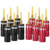 Picture of Flex Pin Colorback Banana Plugs for Spring Loaded Speaker Terminals,6 Pairs,24K Gold Plated Plugs