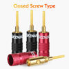 Picture of Flex Pin Colorback Banana Plugs for Spring Loaded Speaker Terminals,6 Pairs,24K Gold Plated Plugs