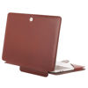 Picture of MOSISO Case Compatible with MacBook Air 13 inch M3 A3113 M2 A2681 M1 A2337 A2179 A1932/Pro 13 M2 M1 A2338 A2251 A2289 A2159 A1989 A1706 A1708, PU Leather Portfolio Protective Stand Cover, Brown