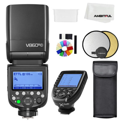 Picture of Godox V860III-C TTL 2.4G GN60 HSS Camera Flash with 10-Speed Adjustable Modeling Light, one-Key Switch TTL+ Godox XPRO-C Trigger Transmitter for Canon Camera