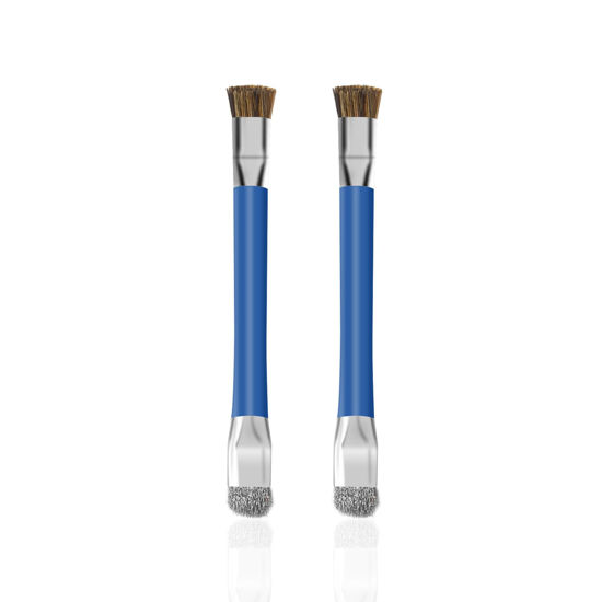 Picture of GTHUNDER 2pcs Phone Motherboard IC Cleaning Brush,Double Head Anti-Static ESD Safe Hard Brush,Motherboard Cleaning Tools Cleaning Brush for Cleaning Computer, Mobile Phone,Watch etc（Blue