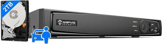 Picture of Anpviz 8CH 4K POE NVR Network Video Recorder for Home Security Camera System, Supports up to 8 x 8MP/4K (6MP/5MP/4MP/3MP/1080P) IP Cameras, 2TB Hard Drive