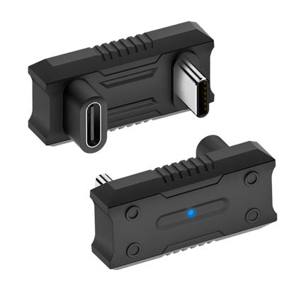Picture of Jadebones 180 Degree Angle USB C Adapter (2 Pack), U Shape USB C Male to USB C Female PD 140W Extender Connector for ROG Ally,Steam Deck,Switch,Laptop,Tablet,Phone