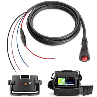 Picture of 010-12445-00 Power/Data Cable Threaded 4-pin 6 Feet Fits for Garmin echoMAP Chirp,ECHOMAP Plus UHD,GPSMAP,Panoptix Upgrade (6 feet)