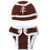 Picture of Qyeaber Newborn Photography Props Baby Boy Handmade Crochet Knitted Costume (Football for newborn)