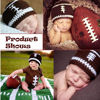 Picture of Qyeaber Newborn Photography Props Baby Boy Handmade Crochet Knitted Costume (Football for newborn)