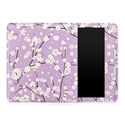 Picture of Tablet Skin Compatible with Kobo Libra 2 (2023) - Sakura Purple - Premium 3M Vinyl Protective Wrap Decal Cover - Easy to Apply | Crafted in The USA by MightySkins