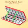 Picture of JINGDU Portable Card Case for Mirco SD Cards and Physical NS/OLED/Lite Cards, Slim Card Organizer, Red