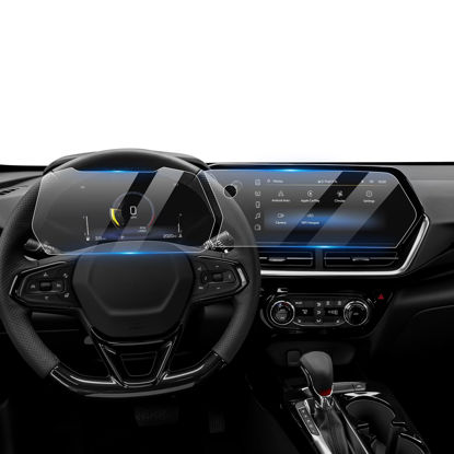 Picture of Karltys 2 Pack 2024 2025 Trax Screen Protector for Chevy Trax & Trailblazer LT /2RS /ACTIV 2024 2025, 11-Inch Nav. & 8-Inch Digital Cluster Touchscreen Tempered Glass for Chevy Trax Accessories