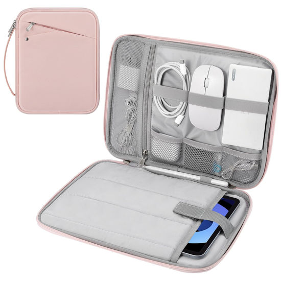 Picture of MoKo 9-11 Inch Tablet Sleeve Carrying Case with Handle, Padded Protective Travel Bag for New iPad Air/Pro 11 inch 2024, iPad 10th Gen 10.9, iPad Air 5/4th 10.9, iPad 9/8th 10.2, Tab S9/S8 11, Pink