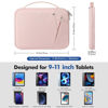 Picture of MoKo 9-11 Inch Tablet Sleeve Carrying Case with Handle, Padded Protective Travel Bag for New iPad Air/Pro 11 inch 2024, iPad 10th Gen 10.9, iPad Air 5/4th 10.9, iPad 9/8th 10.2, Tab S9/S8 11, Pink