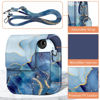 Picture of Fintie Protective Case for Fujifilm Instax Mini 12 Instant Camera - Premium Vegan Leather Bag Cover with Removable Adjustable Strap, Ocean Marble