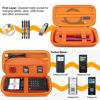 Picture of Elonbo Carrying Case for Texas Instruments TI-Nspire CX II CAS/CX II/CX/CX CAS Color Graphing Calculator, Extra Mesh Pocket Fits Charging Cable, Charger, Manual, Orange