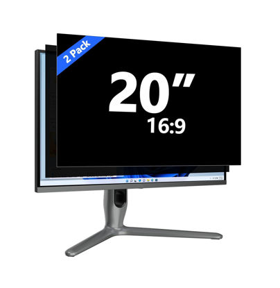 Picture of 20 Inch Privacy Screen for Computer Monitor [2 Pack] Computer Screen Privacy Shield Eye Protection Anti Glare Blue Light Monitor Privacy Screen 20 Inch 16:9 Aspect Ratio