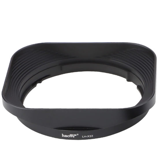 Picture of Haoge LH-X33 Lens Hood Metal Square Bayonet for Fujinon XF16-50mm F2.8-4.8 R LM WR,XF33mm F1.4 R WR Lens, Fuji XF 33mm f/1.4 R LM WR Hood Shade
