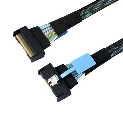 Picture of xiwai Slimline MCIO 8i 74Pin Male to MCIO PCIE 5.0 4.0 74Pin Male Extender cord, PCI-E 5.0 Mini Cool Edge IO MCIO Cable 50cm