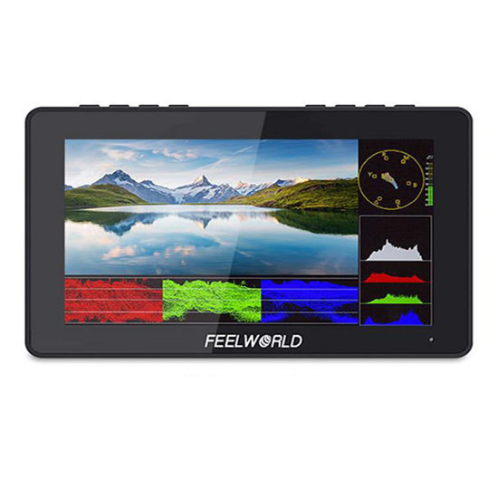 Picture of FEELWORLD F5 Pro V4 6 Inch Touch Screen DSLR Camera Field Monitor with 3D LUT,IPS FHD 1920x1152 with F970 Install and Power Kit to External Wireless Transmission + LED Light