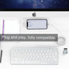 Picture of Ultra-Slim 78keys USB-C Mini Wired Keyboard with Media Hotkeys for Apple Mac Pro, MacBook 56Pro/ iMac, Air, Mac Mini, Laptop Computers, Windows Desktop PC 11/10/8/7, with USB-C to A OTG Adapter,White