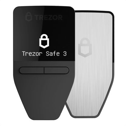 Picture of Trezor Safe 3 - Passphrase & Secure Element Protected Crypto Hardware Wallet - Buy, Store, Manage Digital Assets Simply and Safely (Stellar Silver)