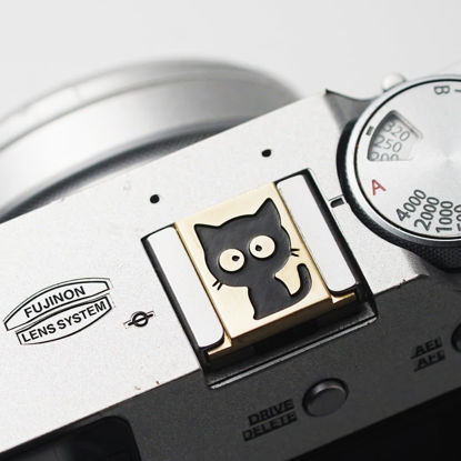 Picture of DBZZ Camera hot Shoe Cover for Nikon z9 z8 z7 z50 z30 zf d3500 d810 d610 (Brass cat)
