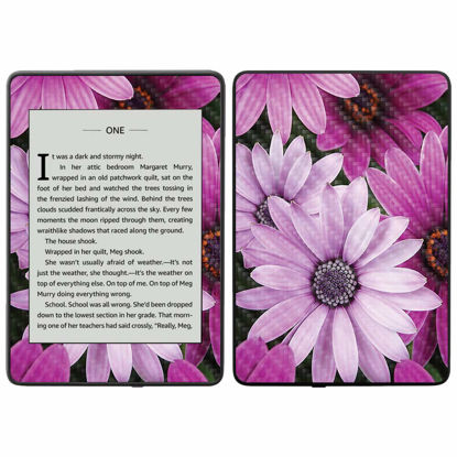 Picture of MightySkins Carbon Fiber Skin for Amazon Kindle Paperwhite 2018 (Waterproof Model) - Blue Petals | Protective, Durable Textured Carbon Fiber Finish | Easy to Apply, Remove| Made in The USA