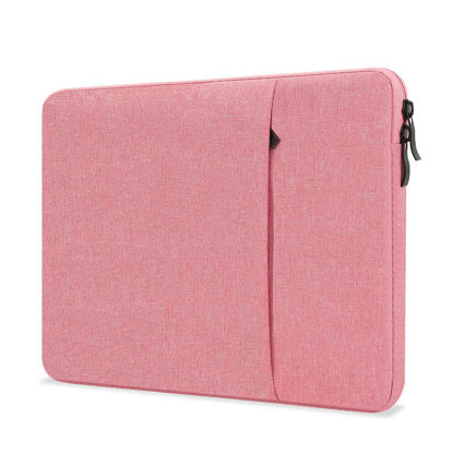 Picture of ProElife 13-Inch Laptop Sleeve Case for 2024-2022 MacBook Air 13.6 inch with Apple M3 M2 Chip & 2022 MacBook Pro 13.3 inch M2 Chip Accessory Traveling Carrying Canvas Bag Cover Simple Case (Pink)